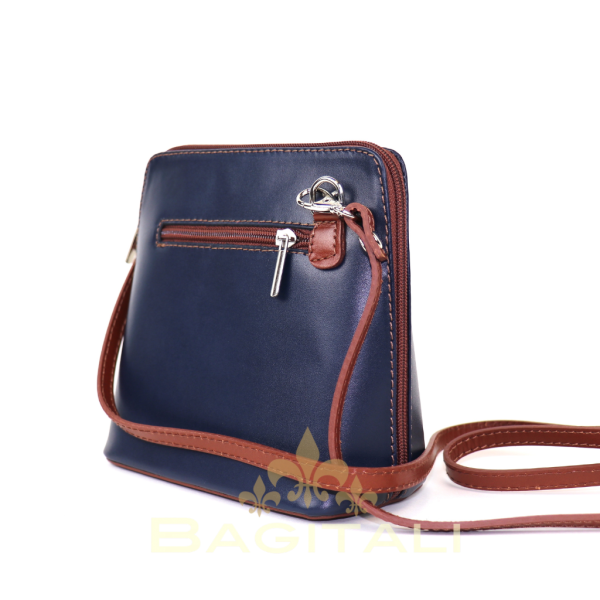 V1552T Two Tone Small Leather Crossbody Bag