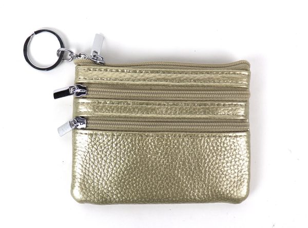 001A Three Zip Small Money Pouch
