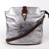 V121 Genuine Leather Crossbody Bag with front Buckle Closure