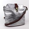 V121 Genuine Leather Crossbody Bag with front Buckle Closure