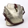 V121 Genuine Leather Crossbody Bag with front Buckle Closure