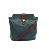 V121 Genuine Leather Crossbody Bag with front Buckle Closure