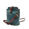 V121 Genuine Leather Crossbody Bag with front Buckle Closure