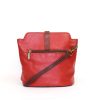 V121 Genuine Leather Crossbody Bag with front Buckle Closure