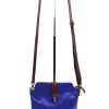 V121 Genuine Leather Crossbody Bag with front Buckle Closure