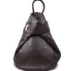 F285 Genuine Leather Stylish Backpack with front Buckle