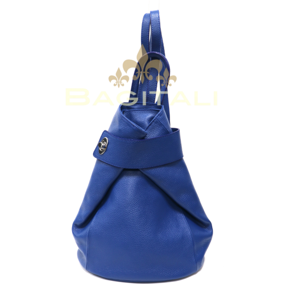 F285 Genuine Leather Stylish Backpack with front Buckle