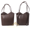 F219 Single Tone Ostrich Shoulder Bag/Backpack