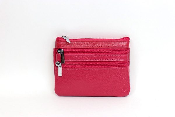001A Three Zip Small Money Pouch