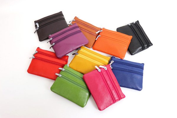001A Three Zip Small Money Pouch