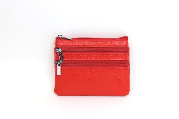 001A Three Zip Small Money Pouch