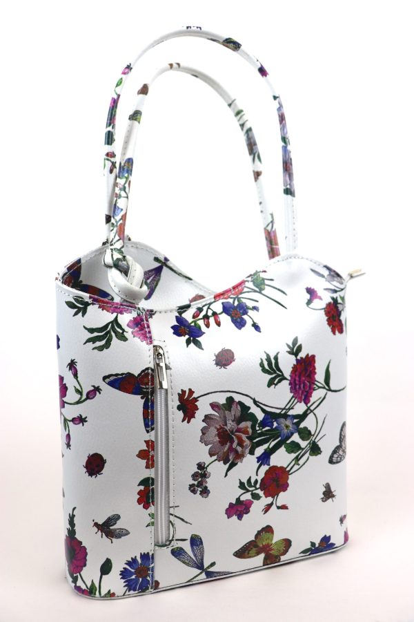 Convertible Floral Leather Bag F219