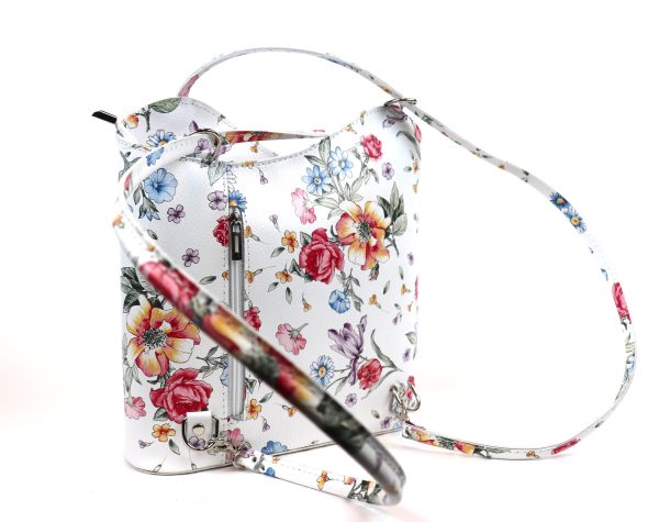Convertible Floral Leather Bag F219
