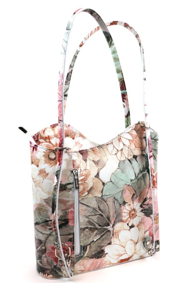 Convertible Floral Leather Bag F219