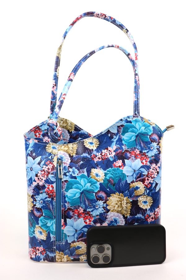 Convertible Floral Leather Bag F219