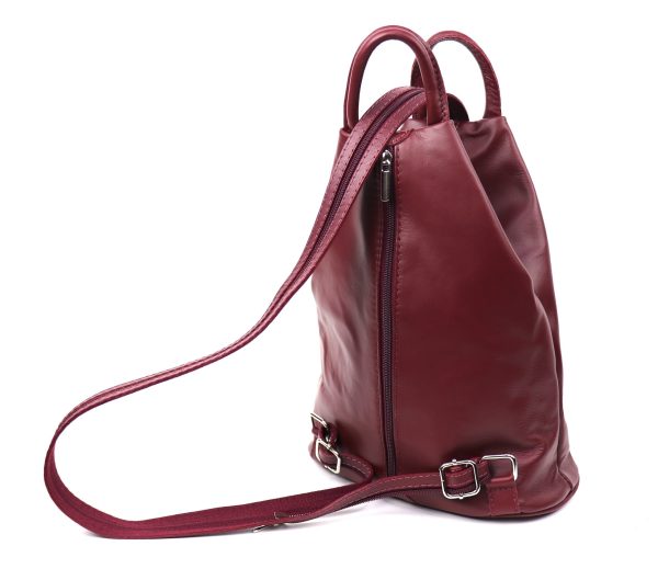 F264 Single Tone Leather Backpack Large