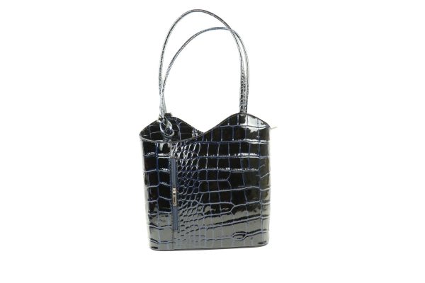 Mock Croc Patent Leather Bag F219