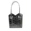 Mock Croc Patent Leather Bag F219