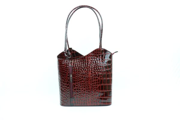 Mock Croc Patent Leather Bag F219