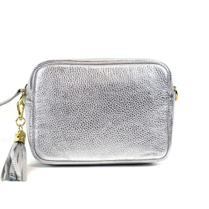 Metallic Leather Crossbody Bag V329