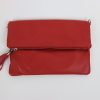 Leather Fold over Clutch Bag V176