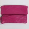 Leather Fold over Clutch Bag V176