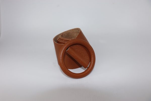 Leather circle belt
