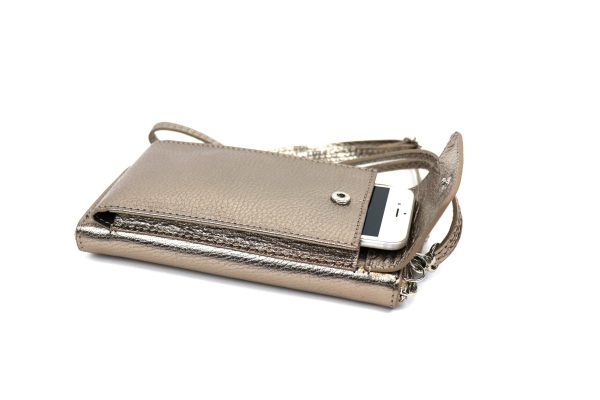 Leather Wallet Bag V325 (M)etallic