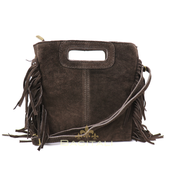 V344 The Boho Fringe Suede Shoulder/Crossbody Bag