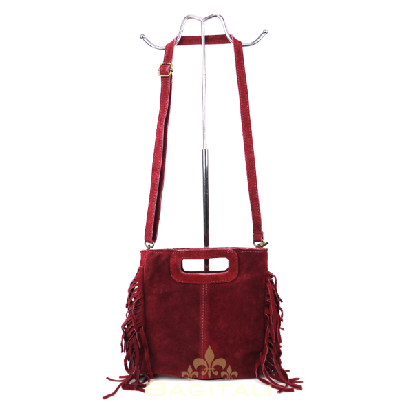 V344 The Boho Fringe Suede Shoulder/Crossbody Bag