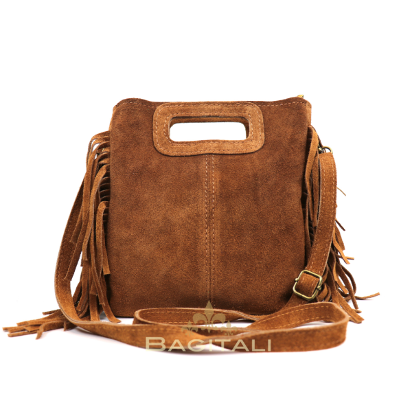 V344 The Boho Fringe Suede Shoulder/Crossbody Bag