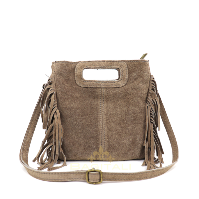 V344 The Boho Fringe Suede Shoulder/Crossbody Bag