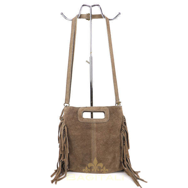 V344 The Boho Fringe Suede Shoulder/Crossbody Bag