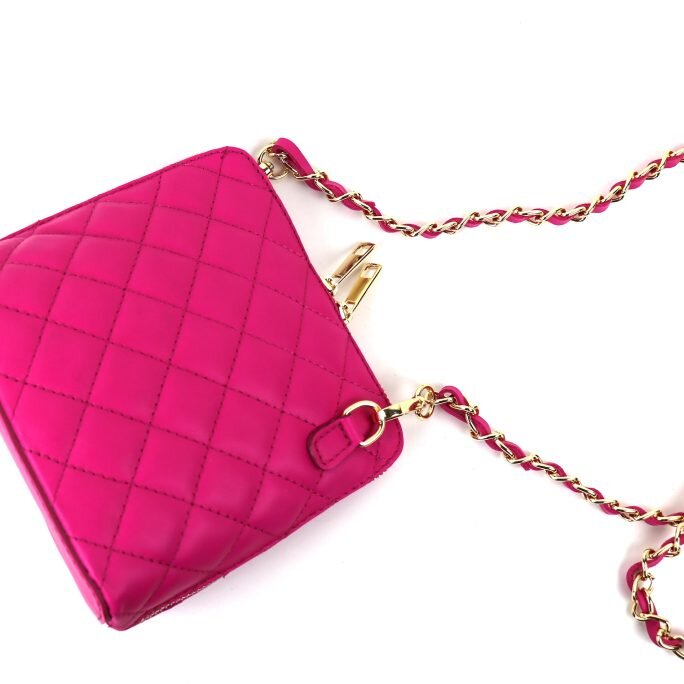 V155Q Quilted Leather Crossbody Bag