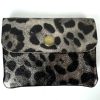 Small Leopard Print Metallic Money Pouch