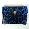 Small Leopard Print Metallic Money Pouch