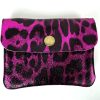 Small Leopard Print Metallic Money Pouch
