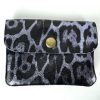 Small Leopard Print Metallic Money Pouch