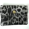 Small Leopard Print Metallic Money Pouch
