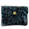 Small Leopard Print Metallic Money Pouch