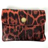 Small Leopard Print Metallic Money Pouch