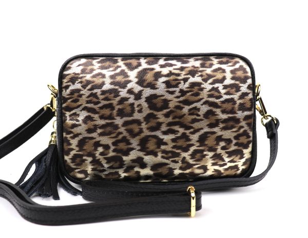 V312A Leather Animal Print Box Bag
