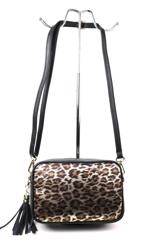 V312A Leather Animal Print Box Bag