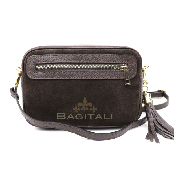 V312 Suede/Grain Crossbody Box Bag