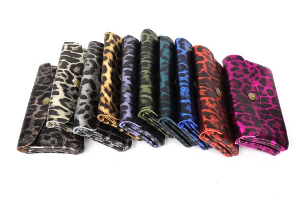 Medium Metallic Leopard Print Money Pouch
