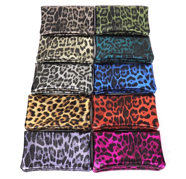 Medium Metallic Leopard Print Money Pouch