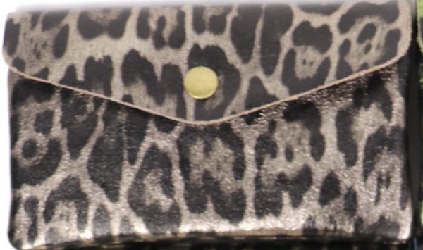Medium Metallic Leopard Print Money Pouch