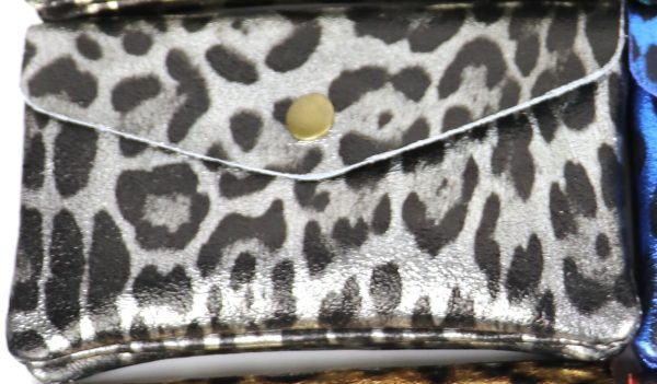 Medium Metallic Leopard Print Money Pouch