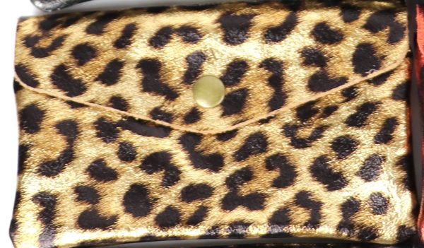 Medium Metallic Leopard Print Money Pouch
