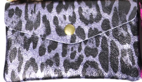 Medium Metallic Leopard Print Money Pouch